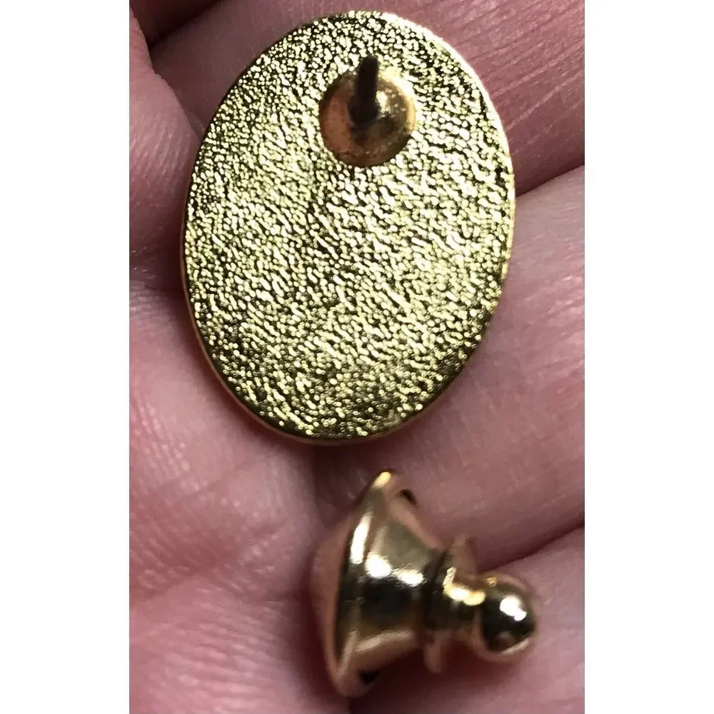 Vintage Perfect Attendance Pins 2004 Award Hat Lapel badge collectable Oval Gold